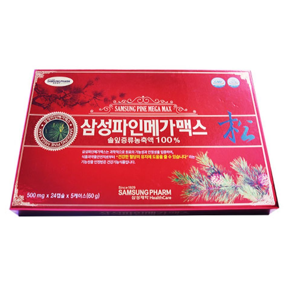 Tinh Dầu Thông Đỏ Hàn Quốc Samsung Pine Mega Max 120 Viên