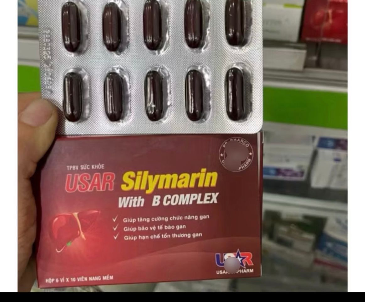 Viên Silymarin with B Complex hỗ trợ giải độc cho gan,hộp 60 viên