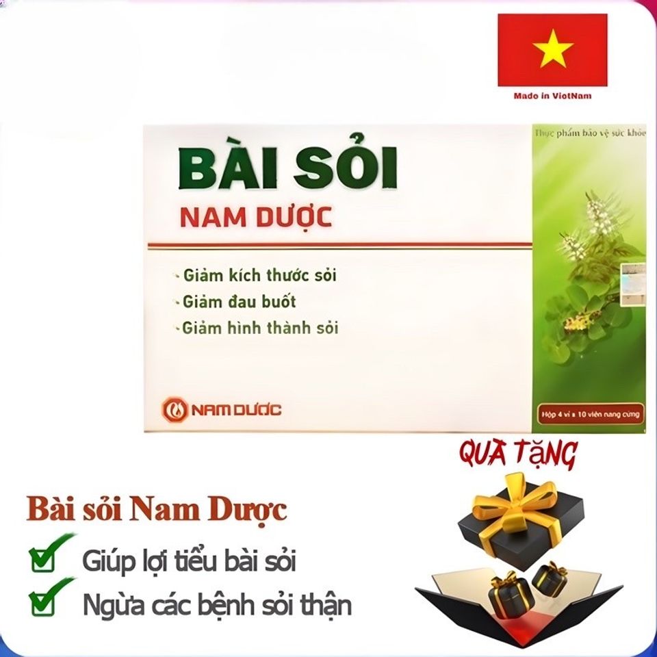 Bài Sỏi Nam Dược - Mẫu Mới Bye Sỏi - hộp 40 viên