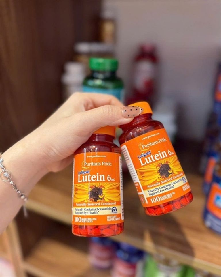 Viên uống Lutein 6mg Puritan's Pride hỗ trợ mắt sáng khỏe 100 viên