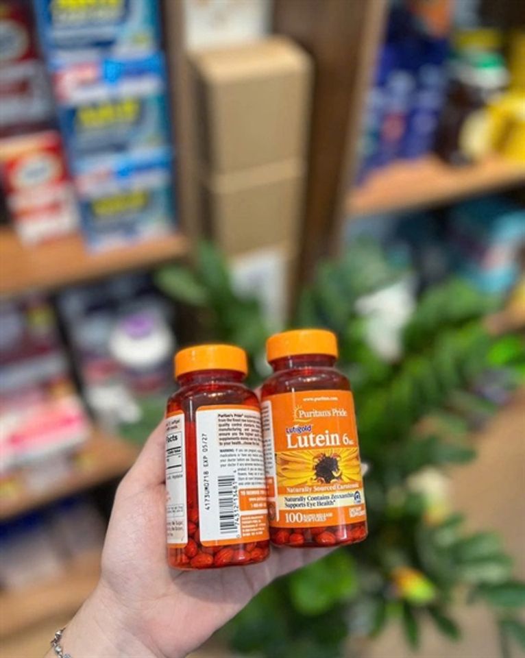 Viên uống Lutein 6mg Puritan's Pride hỗ trợ mắt sáng khỏe 100 viên