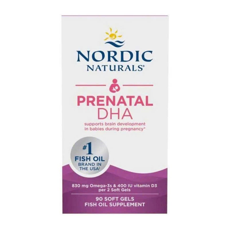 Viên uống DHA Nordic cho mẹ bầu & sau sinh, hỗ trợ đề kháng mẹ và bé, dầu cá tinh khiết, hộp 90 viên 720692