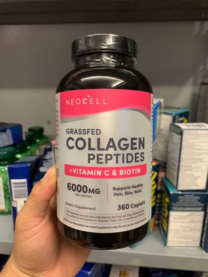 Viên uống NEOCELL Grassfed Collagen Peptides Vitamin C và Biotin 360 viên từ Mỹ