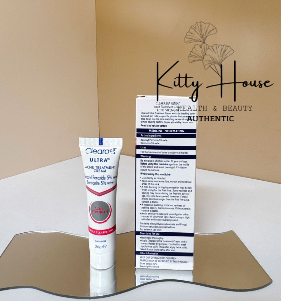 Kem bôi giảm mụn Clearasil Ultra Acne Treatment Cream tuýp 20g