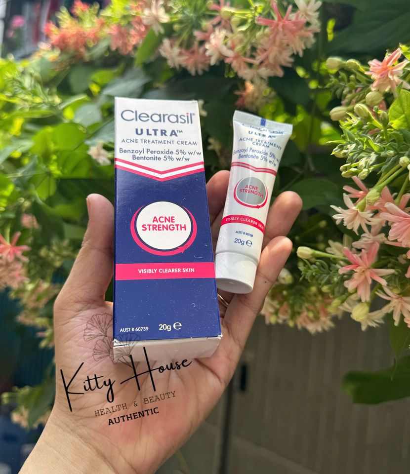 Kem bôi giảm mụn Clearasil Ultra Acne Treatment Cream tuýp 20g
