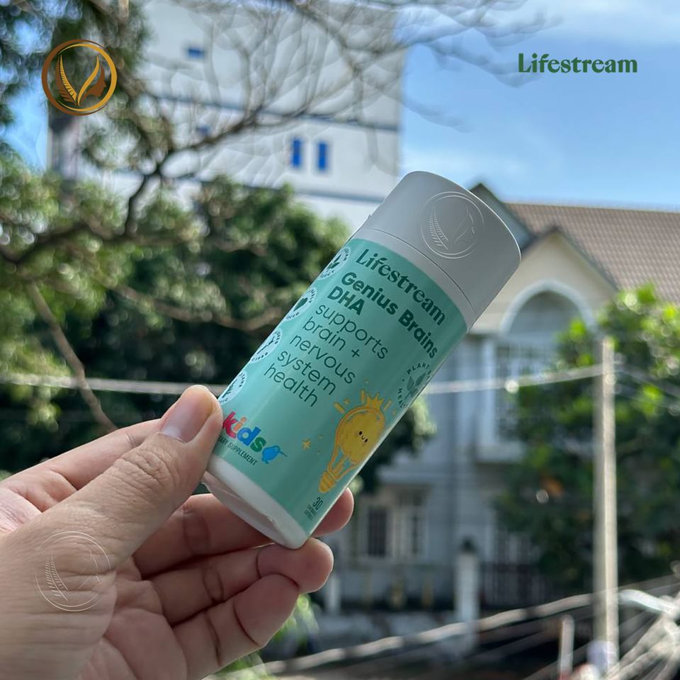 Viên uống bổ não, tăng cường trí nhớ tập trung cho trẻ em Lifestream Genius Brains DHA Kids 30 viên