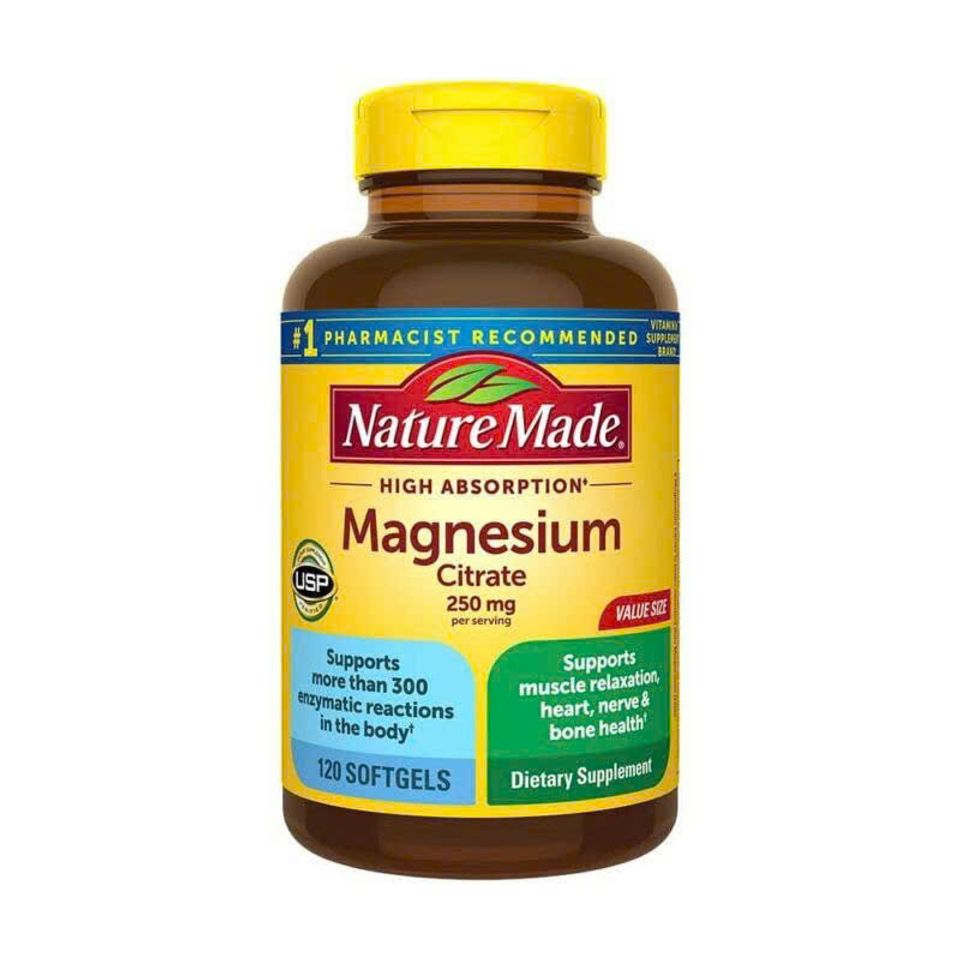 Viên uống bổ sung Magie Nature Made Magnesium 250mg-120v