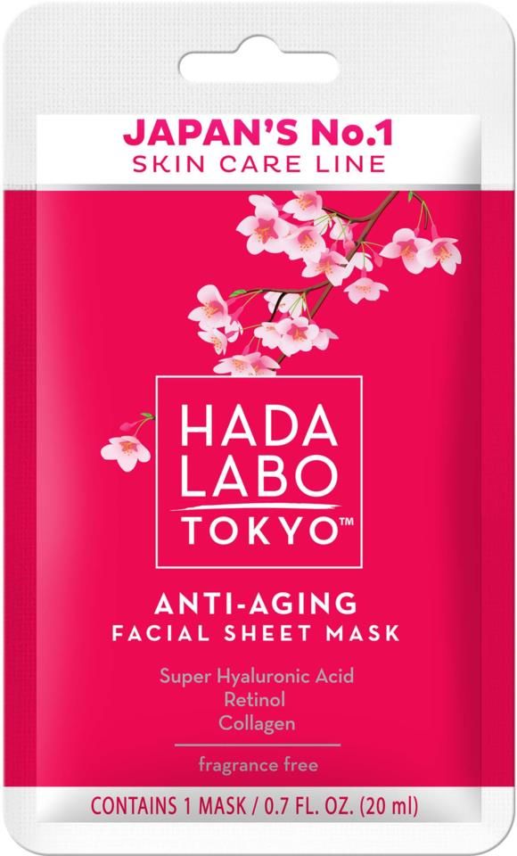 Mặt Nạ hỗ trợ sức khỏe Hada Labo Tokyo Anti-Ageing Facial Sheet Mask 20ml
