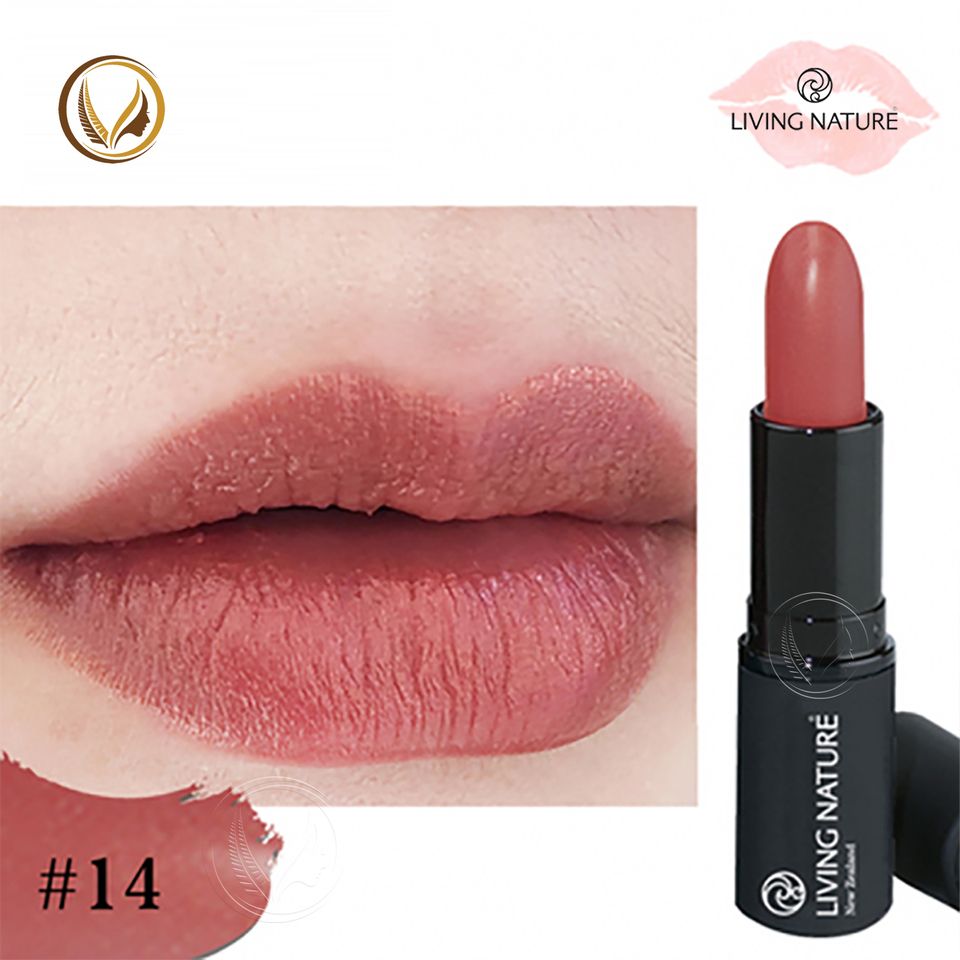 Son dưỡng môi màu hồng ánh đỏ Living Nature Tinted Lip Hydrator Lush 14 (3.9g)