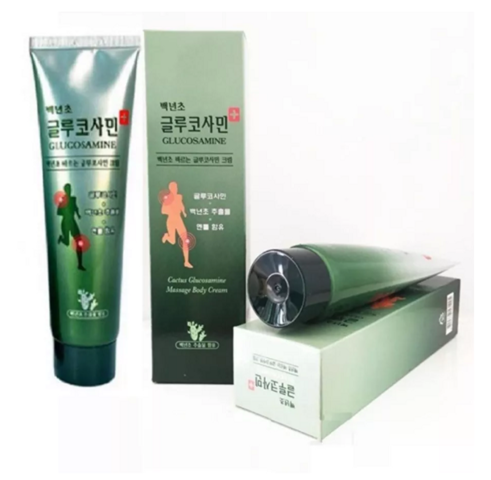 Dầu Lạnh Xoa Bóp Hàn Quốc Glucosamine (150gr/Tuýp) Xanh - DHC Korea Ginseng
