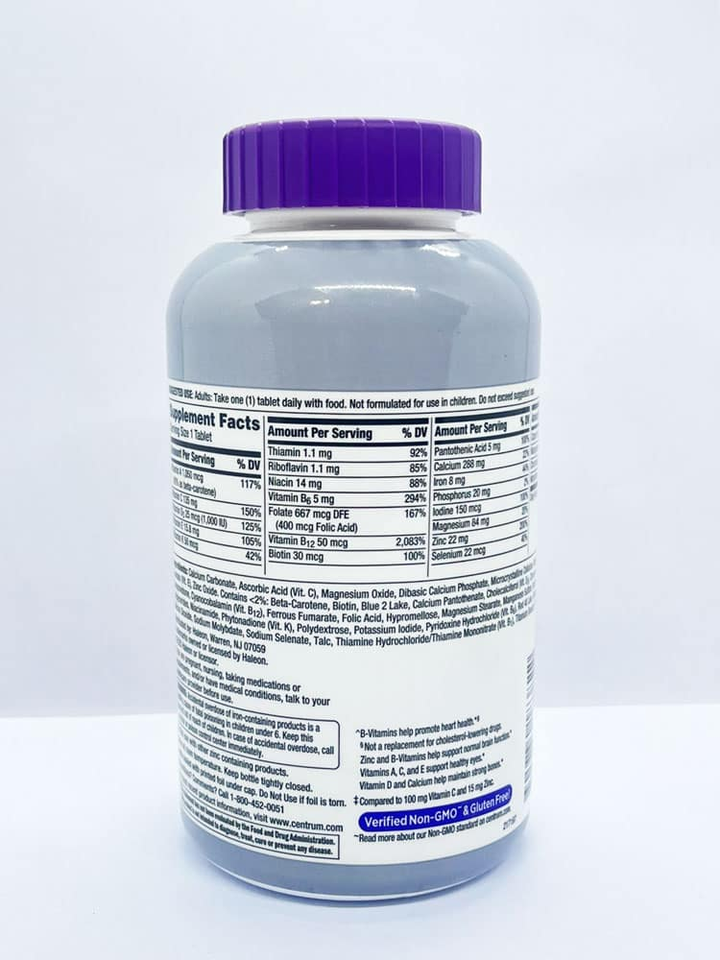 Vitamin dành cho nam giới trên 50 tuổi Centrum Silver  50+ 275 viên