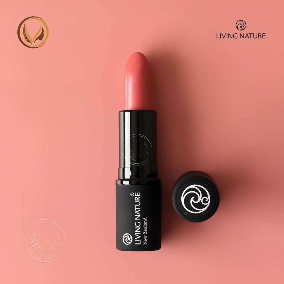 Son môi màu hồng 100% tự nhiên Living Nature Lipstick Laughter 05 (4.0g)