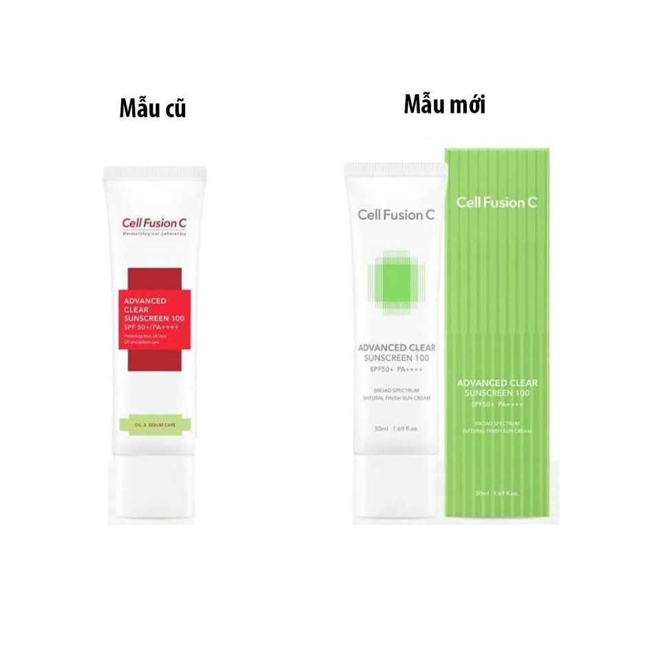 Kem Chống Nắng Cell Fusion C Clear SPF48/PA+++ 50ml - Lành Tính Cho Da Nhờn, Giảm Mụn, Dưỡng Sáng Da, Chống Tia UV
