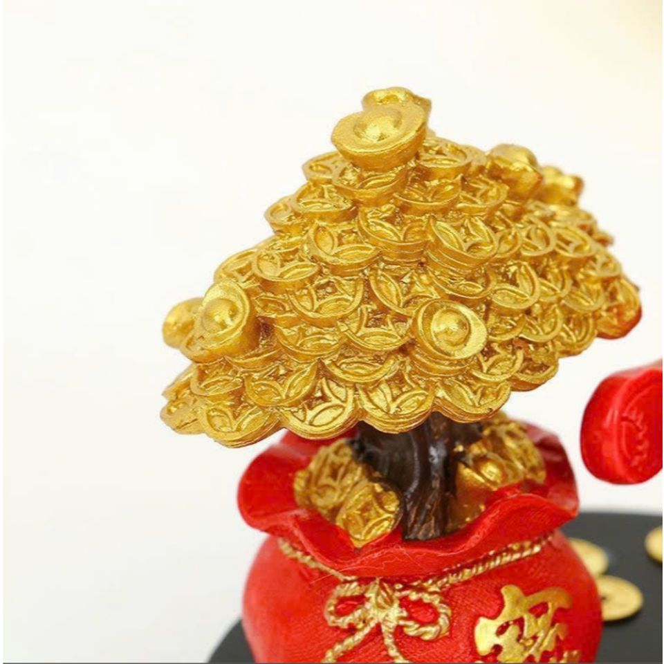 Tượng thần tài và cây kim tiền (TH113)