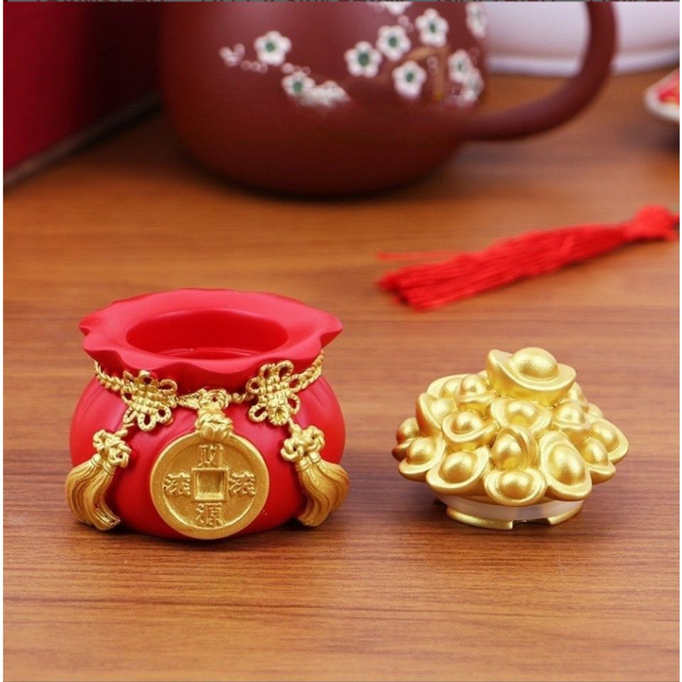 Tượng thần tài và cây kim tiền (TH113)