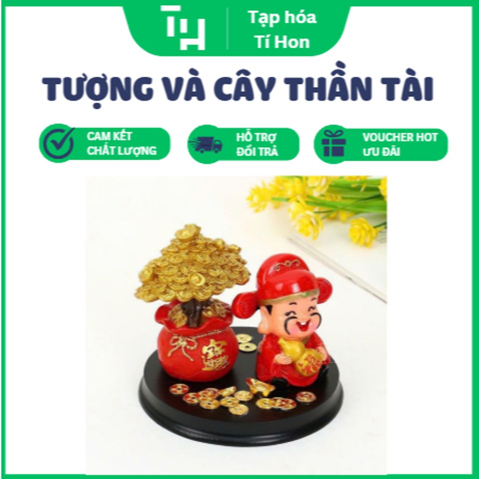 Tượng thần tài và cây kim tiền (TH113)