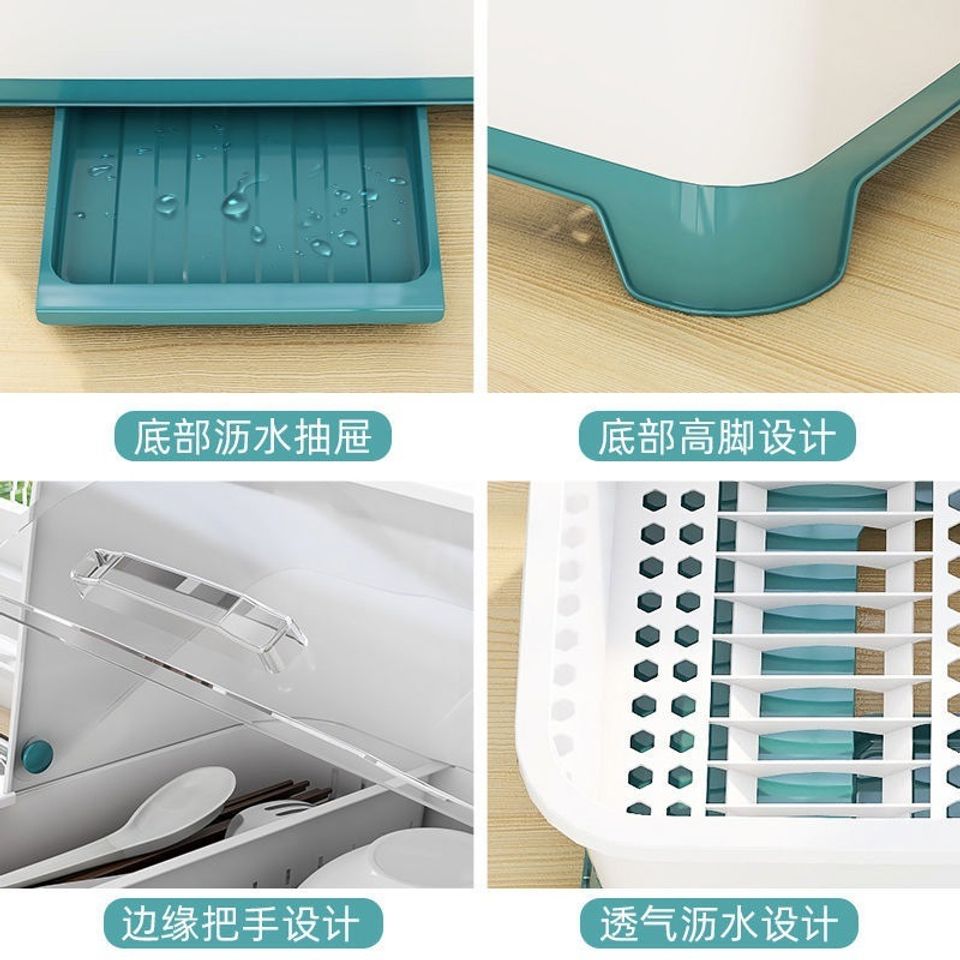 Kệ úp chén đĩa, úp bình sữa có nắp đậy (Màu ngẫu nhiên) (TH119)