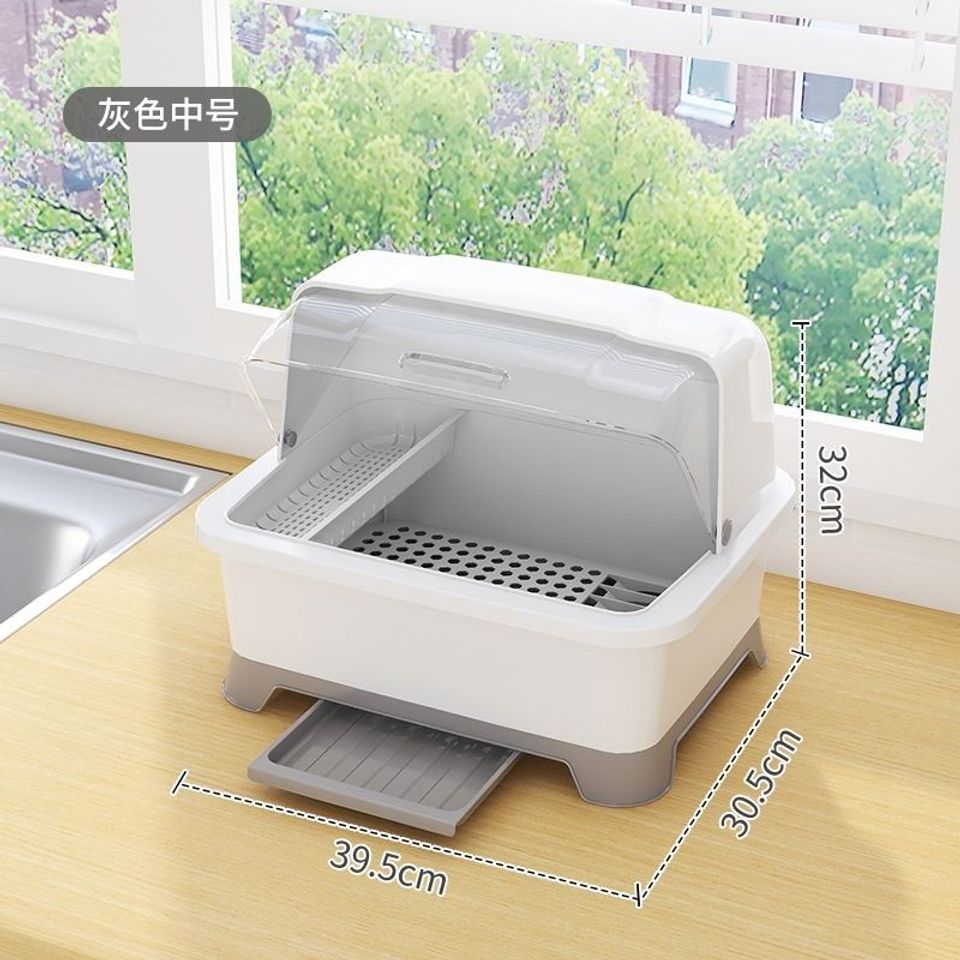 Kệ úp chén đĩa, úp bình sữa có nắp đậy (Màu ngẫu nhiên) (TH119)