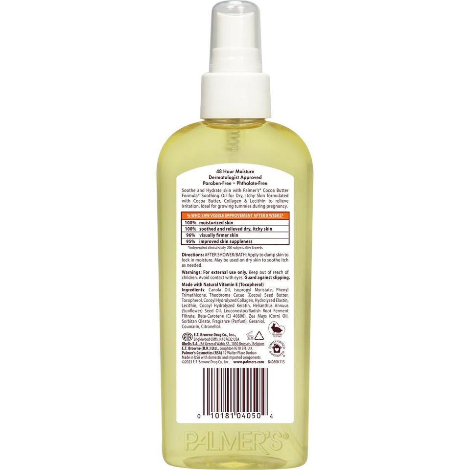 Dầu dưỡng da hỗ trợ giảm nhanh khô ngứa cho mẹ bầu Palmer's Soothing Oil for Dry Itchy Skin 150ml
