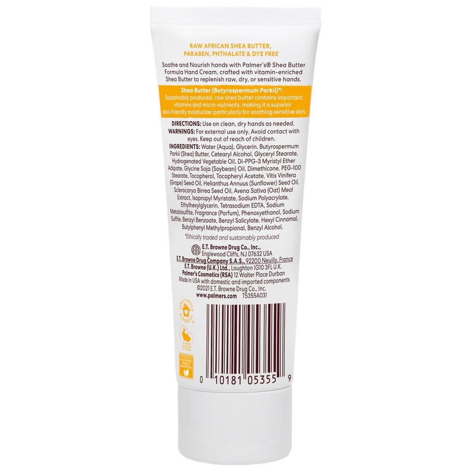 Kem dưỡng da tay Palmer's  Raw Shea Nourish Hand Cream 96g