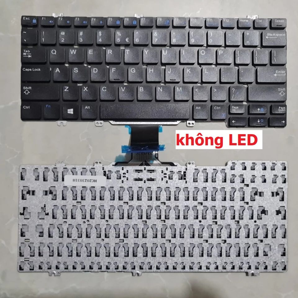 Bàn phím laptop Dell Latitude E7280 E5280 5290 7380 7389 E7390 E7290 - US Layout Đen, Độ Nhạy Cao, Không LED, Chống Chập Phím