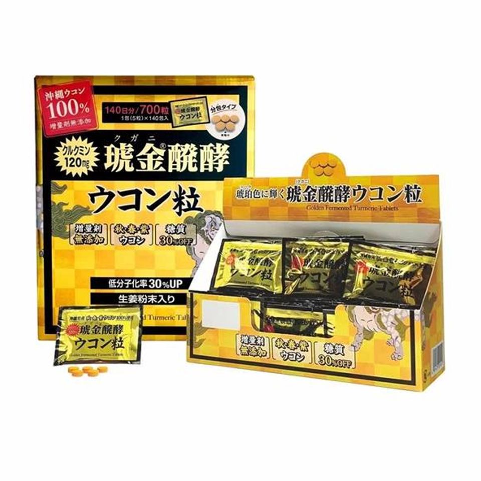 Viên nghệ lên men hoàng kim Kugani Okinawa Ukondo Japan 700 viên