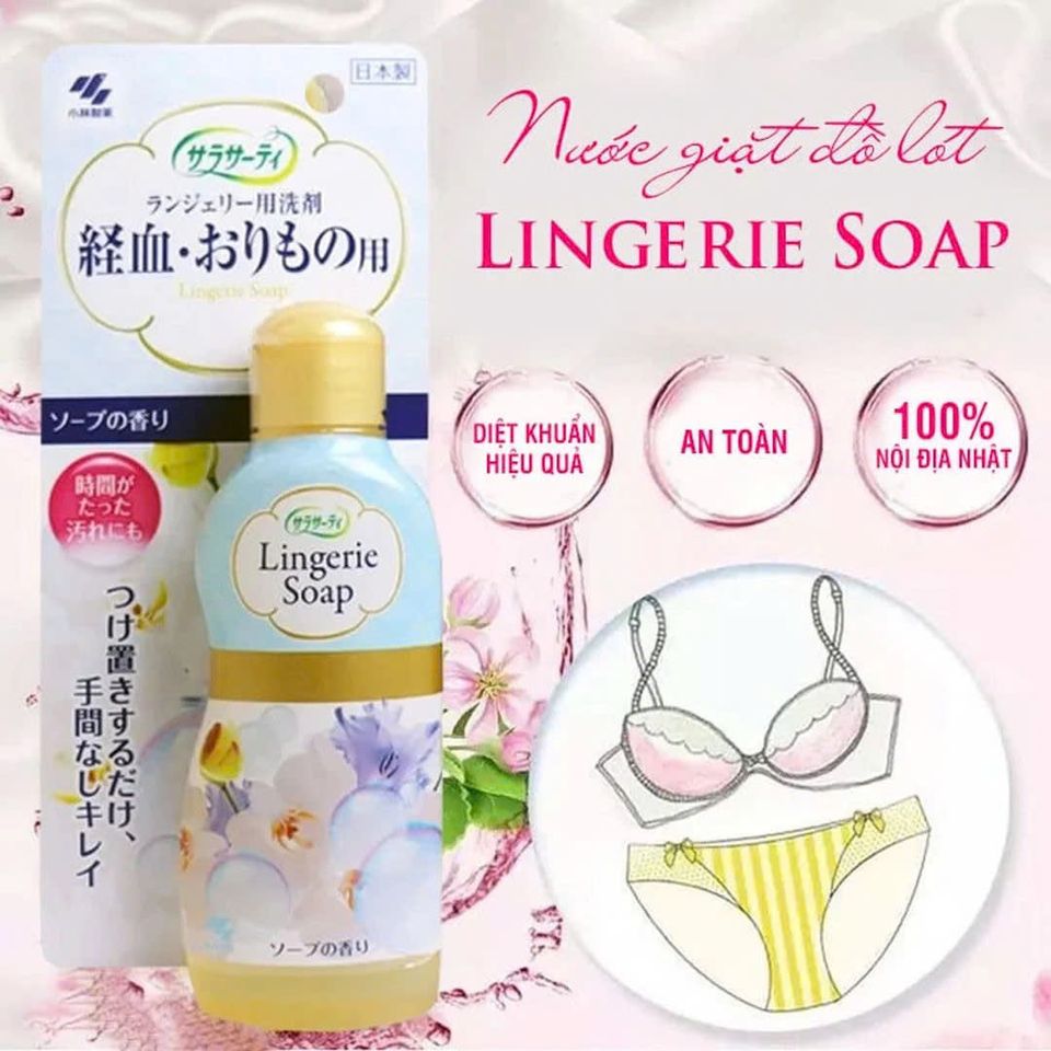 Nước Giặt Đồ Lót Lingerie Soap Nhật Bản 120ml - Chăm Sóc, Bảo Vệ Đồ Lót, Hương Thơm Dễ Chịu, Phù Hợp Với Mọi Loại Vải