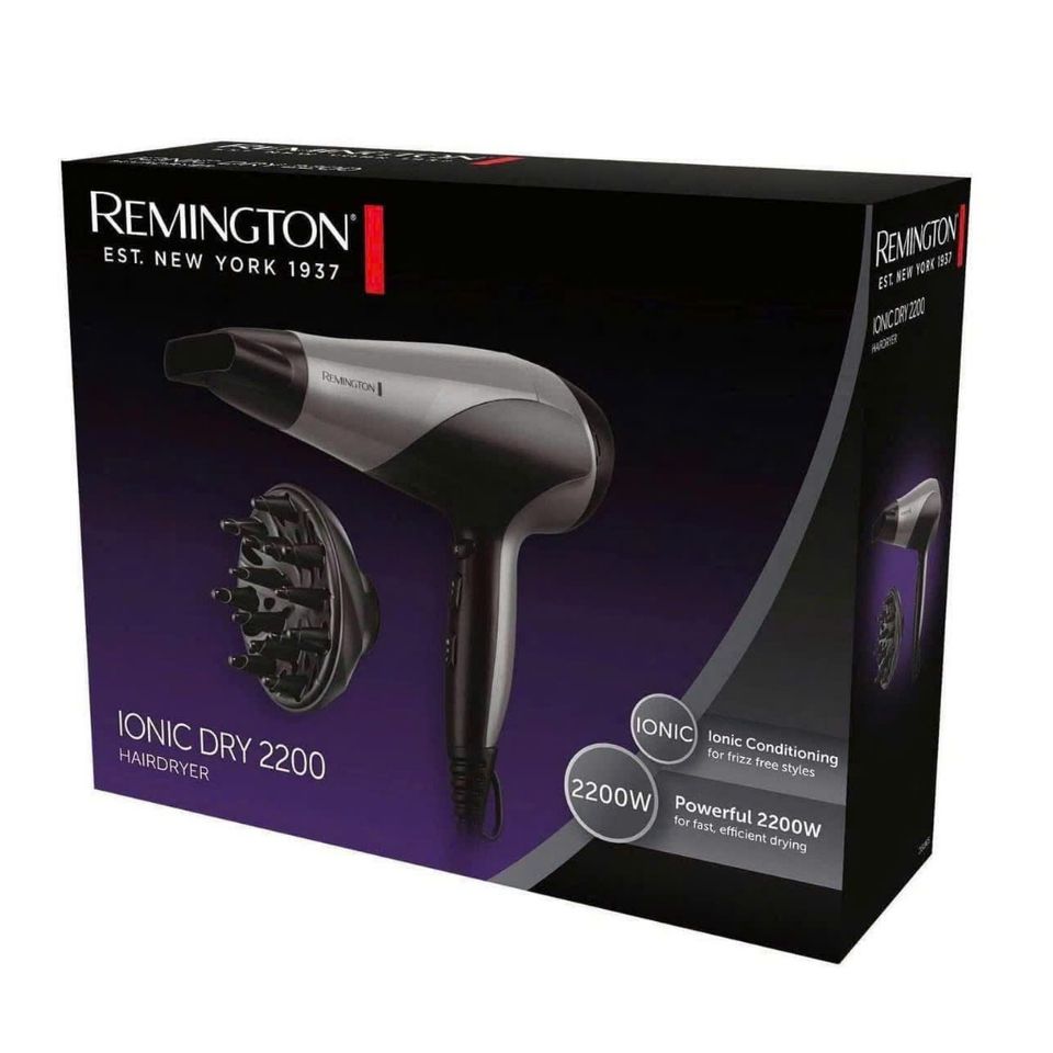 MÁY SẤY TÓC REMINGTON IONIC DRY D3190S MÀU XÁM ĐEN