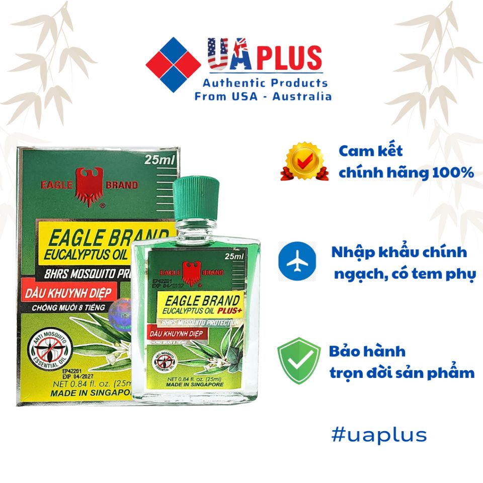 Dầu Khuynh Diệp Đuổi Muỗi Cho Bé Eagle Brand Eucalyptus Oil Plus+ 25ml