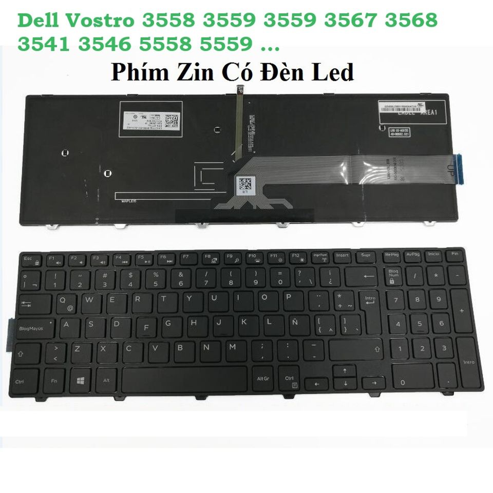 Bàn phím Laptop DELL Inspiron 15-5577 15-5576 7559 7557 P57F keyboard LED Trắng / Đỏ 737895