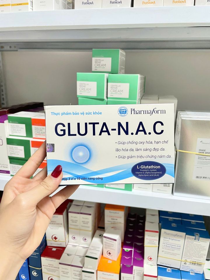 Viên uống làm sáng da Pharmaform Gluta-N.A.C - Hỗ trợ chống oxy hóa sáng da, 30 viên