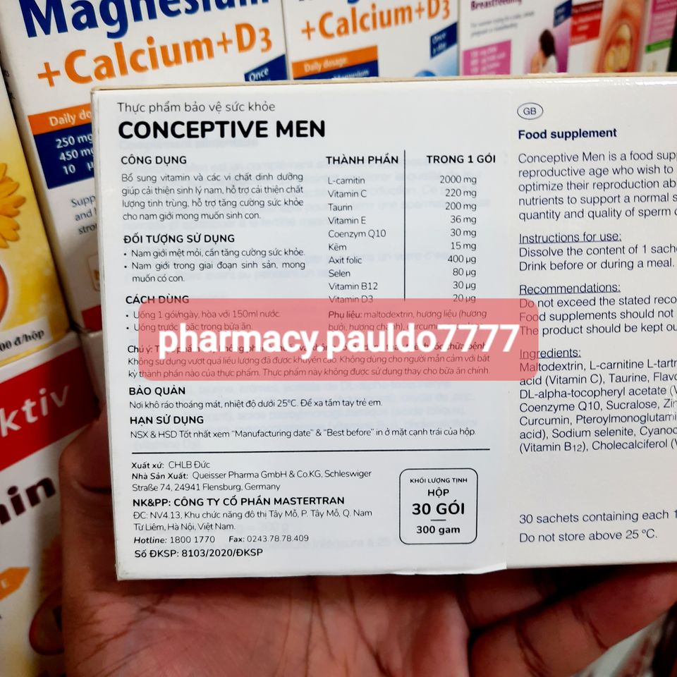 ✅[CHÍNH HÃNG] Bột Uống DOPPEL Conceptive Men Hỗ trợ cho nam giới mong muốn sinh con