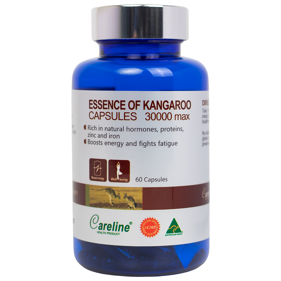 [Nhập khẩu] Careline Essence Of Kangaroo - Hỗ trợ tăng cường sức khỏe nam giới, giúp bổ thận (60v)
