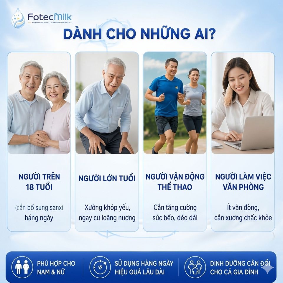 Sữa Canxi Nano Gold FotecPharm 900g Sữa Dinh Dưỡng Bổ Sung Canxi Cho Người Lớn Tuổi Ít NgọtFotecMilk