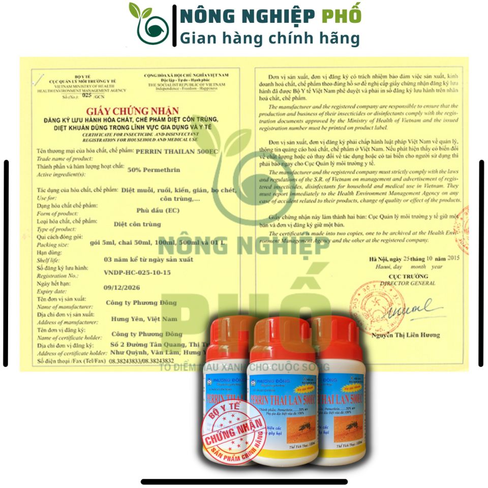 Thuốc Diệt Muỗi PERRIN THAILAN 500EC Hoạt Chất Mới Cực Mạnh - Diệt Sạch Muỗi Kháng, Ruồi, Gián, Côn Trùng Trong Nhà 739302