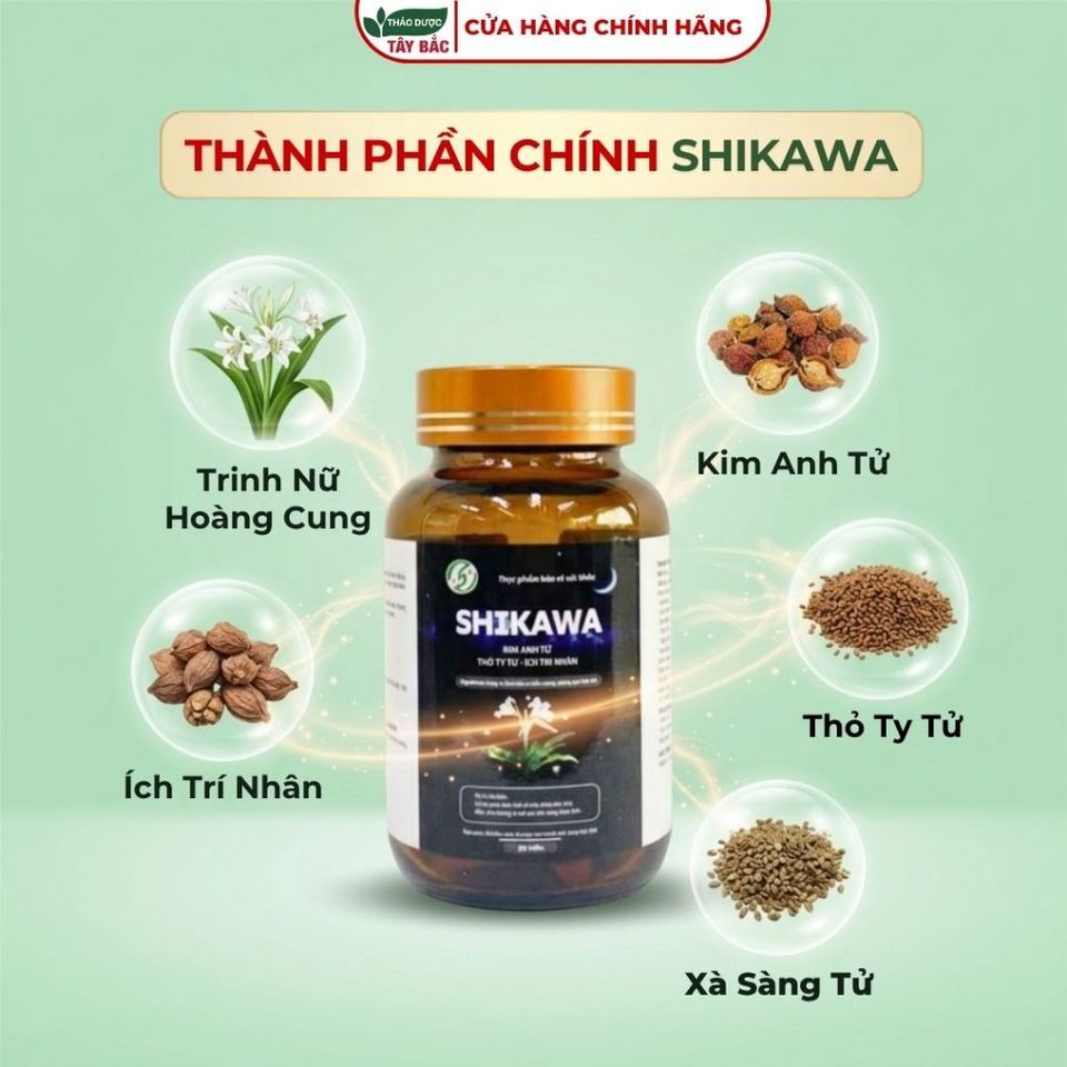 Viên uống tiểu đêm SHIKAWA -  Bổ Thận, hỗ trợ tiểu nhiều lần, tiểu đêm, tiểu không tự chủ (Chính Hãng Hộp 30 Viên)