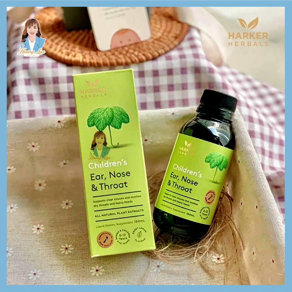 Siro Tai Mũi Họng cho bé thực phẩm bảo vệ sức khỏe HARKER HERBALS Children's Ear Nose & Throat 150ml 739476