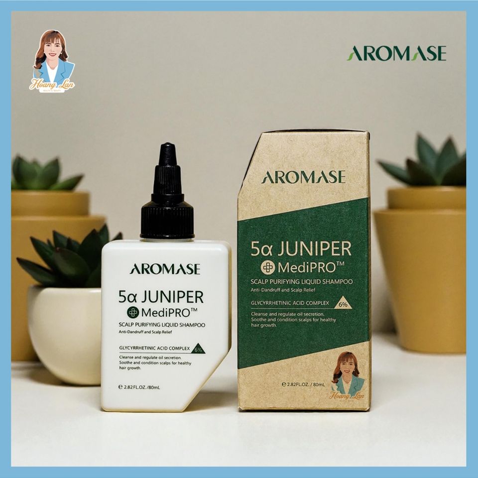 Dầu gội dạng lỏng sạch da đầu Đài Loan AROMASE Juniper MediPRO Scalp Purifying Liquid Shampoo 80ml