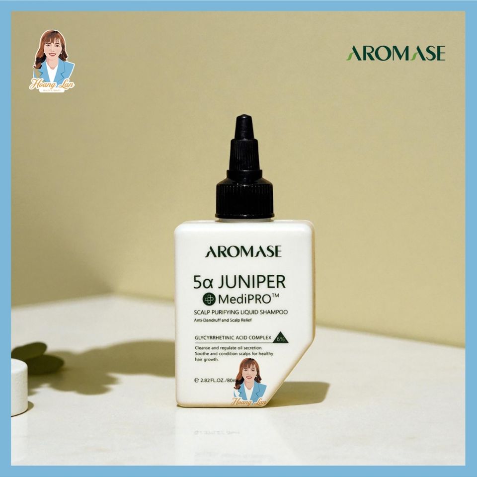 Dầu gội dạng lỏng sạch da đầu Đài Loan AROMASE Juniper MediPRO Scalp Purifying Liquid Shampoo 80ml