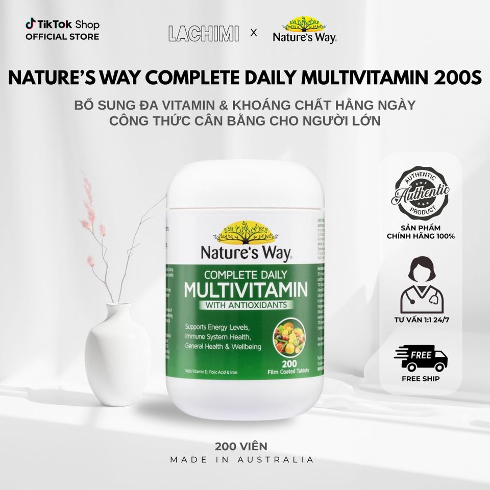 Nature’s Way Complete Daily Multivitamin Vitamin & Khoáng Chất Tổng Hợp 200 Viên