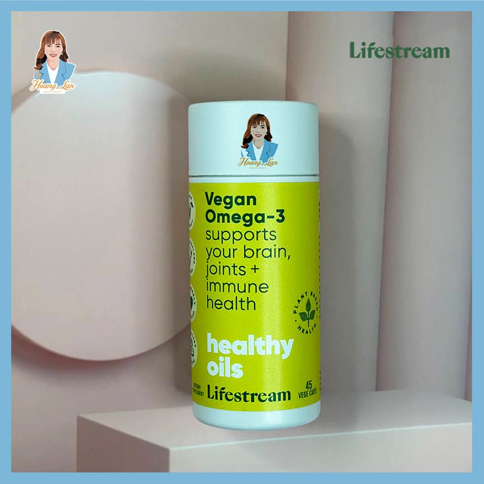 Viên uống omega3 thuần chay từ Tảo biển New Zealand Lifestream Vegan Omega-3 (45 viên)