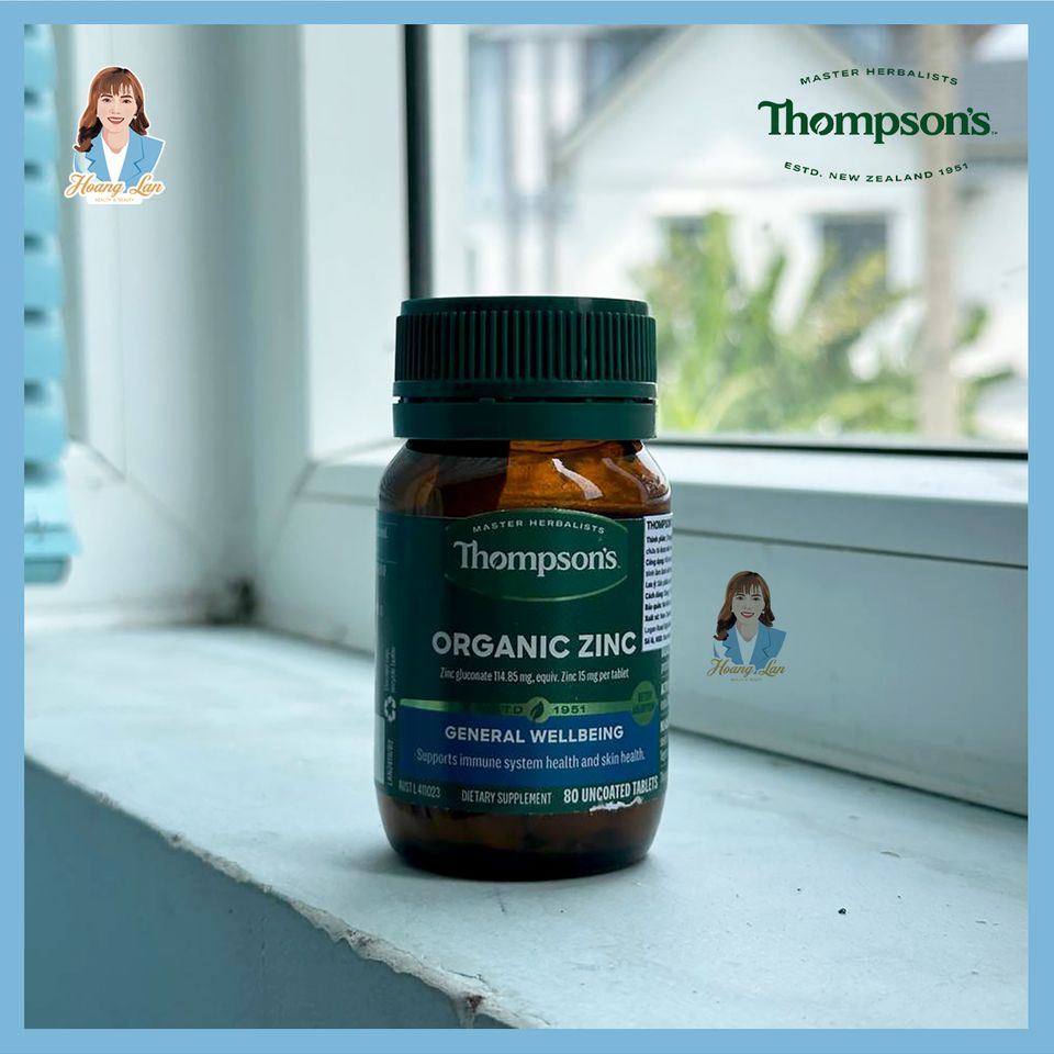 Viên uống kẽm hữu cơ New Zealand Thompson’s Organic Zinc 80 viên
