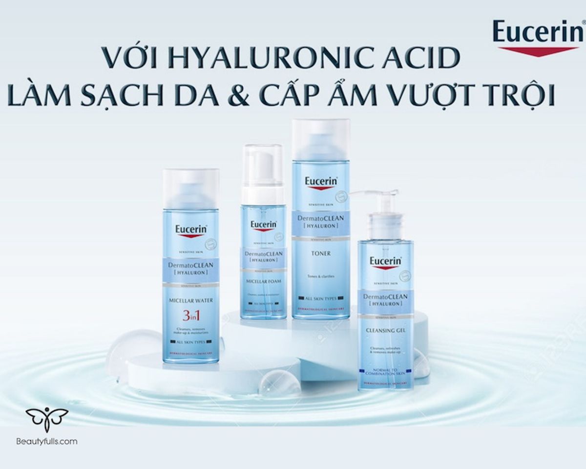 Nước Tẩy Trang Eucerin DermatoCLEAN 400ml - Nước Tẩy Trang Dịu Nhẹ Cho Da Nhạy Cảm, Cấp Ẩm, Làm Sạch Makeup 3 In 1