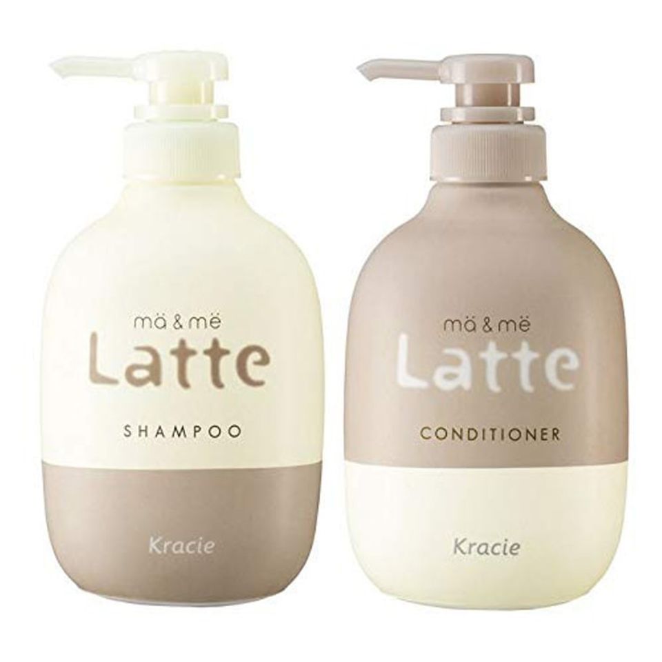 Bộ Dầu Gội Xả Kracie Latte Cho Mẹ & Bé 400ml - Dưỡng Ẩm, Không Silicon, Không Sulfate