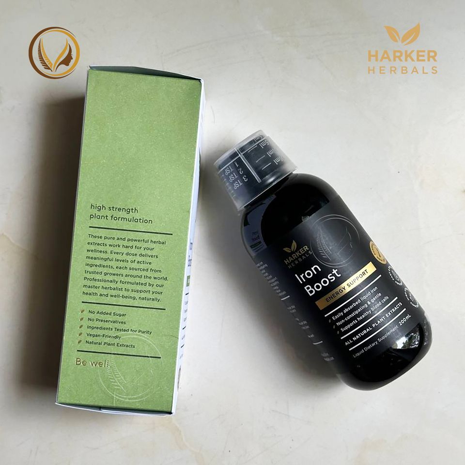 Siro bổ máu, cấp sắt cho mẹ bầu & người thiếu máu Harker Herbals Iron Boost 200ml