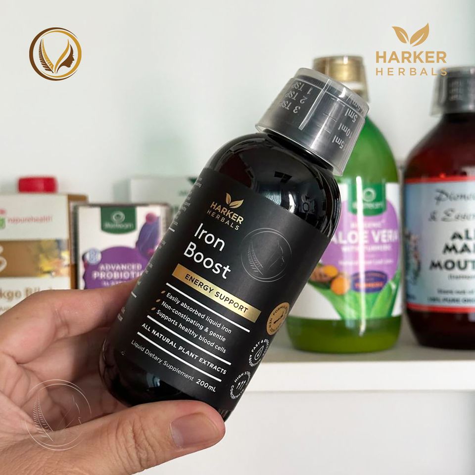 Siro bổ máu, cấp sắt cho mẹ bầu & người thiếu máu Harker Herbals Iron Boost 200ml