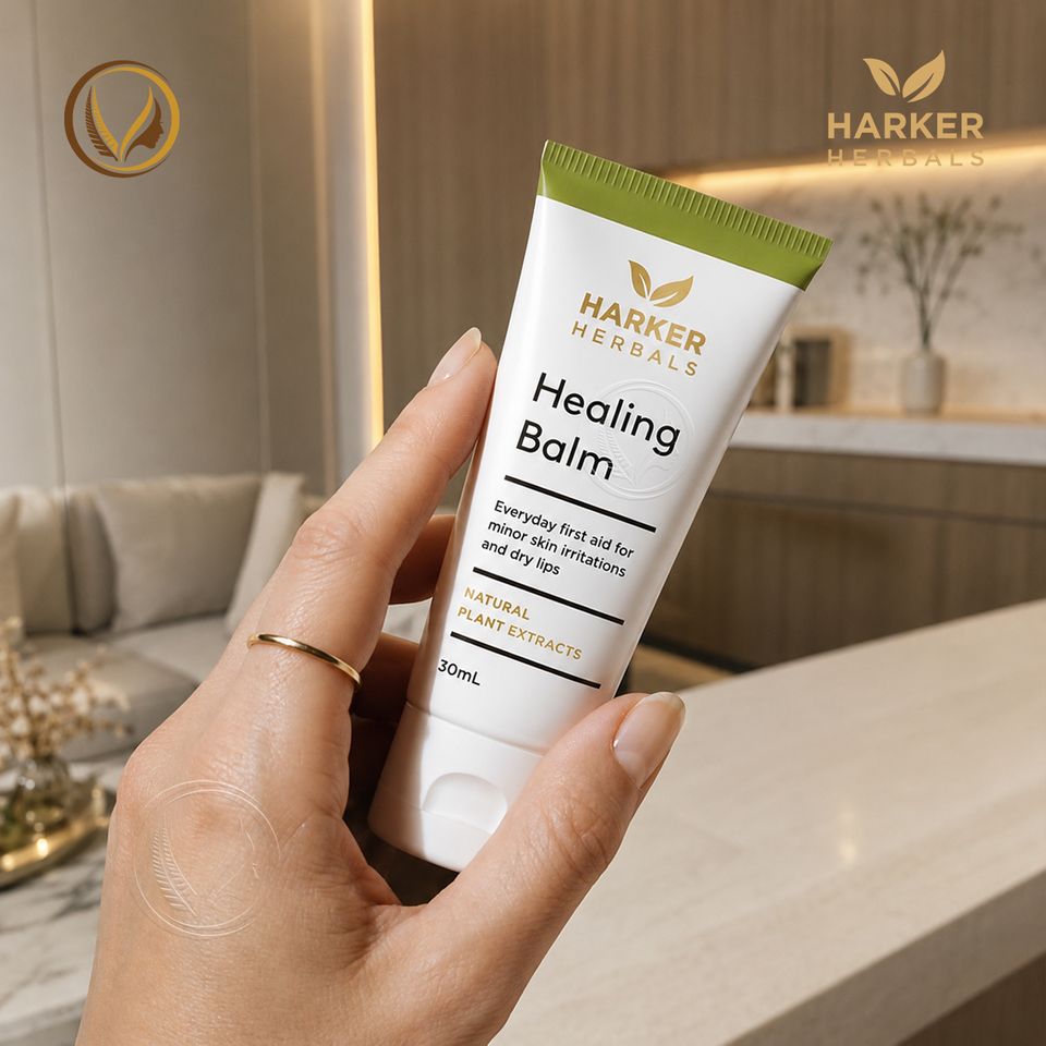 Cao xoa dịu vết thương, phục hồi da khô, môi nứt nẻ, côn trùng cắn Harker Herbals Healing Balm 30ml