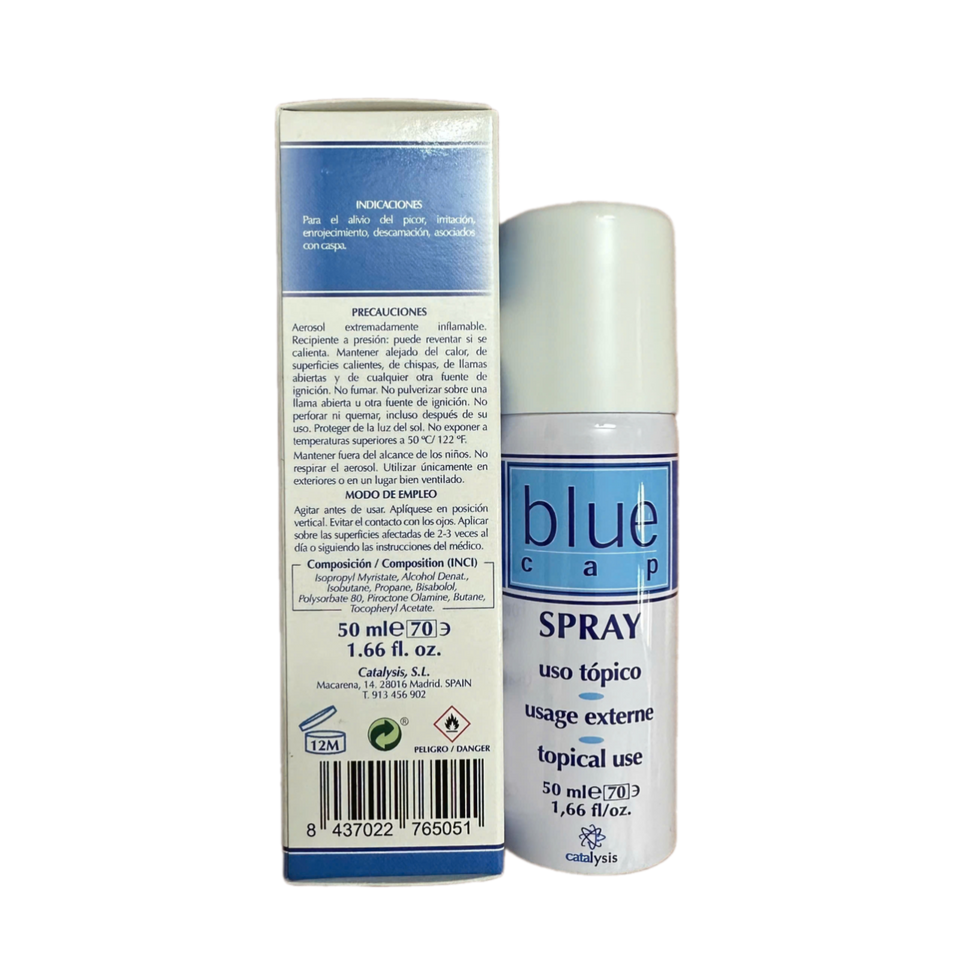 (CHÍNH HÃNG) Blue Cap Spray Dạng Xịt Cho Vảy Nến, Da Cơ Địa, Da Tiết Bã, Giảm Dày Sừng, Bong Tróc, Ngứa, Mẩn Đỏ - 50ml