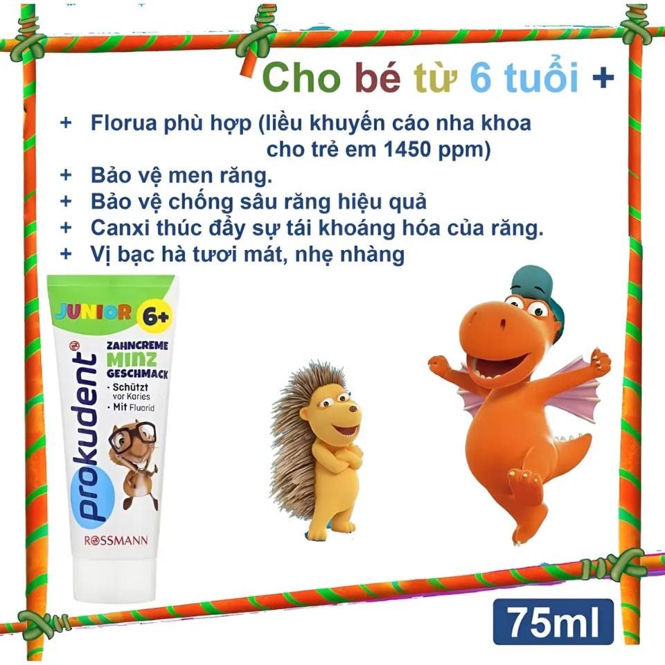 Kem đánh răng Prokudent cho trẻ em, bảo vệ răng miêng, an toàn,không ...