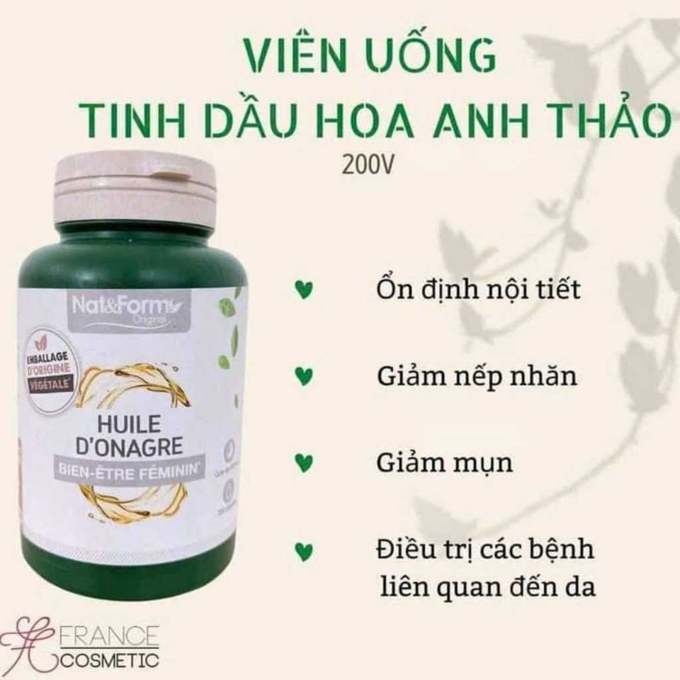 TInh dầu hoa anh thảo hỗ trợ đẹp da, cân băng nội tiết